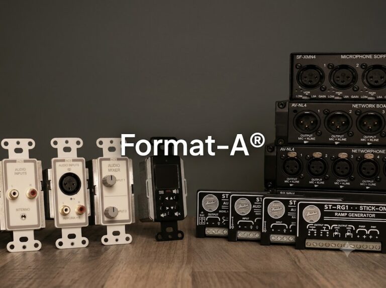 Distribución de audio a través de cable CATx  mediante FORMAT-A